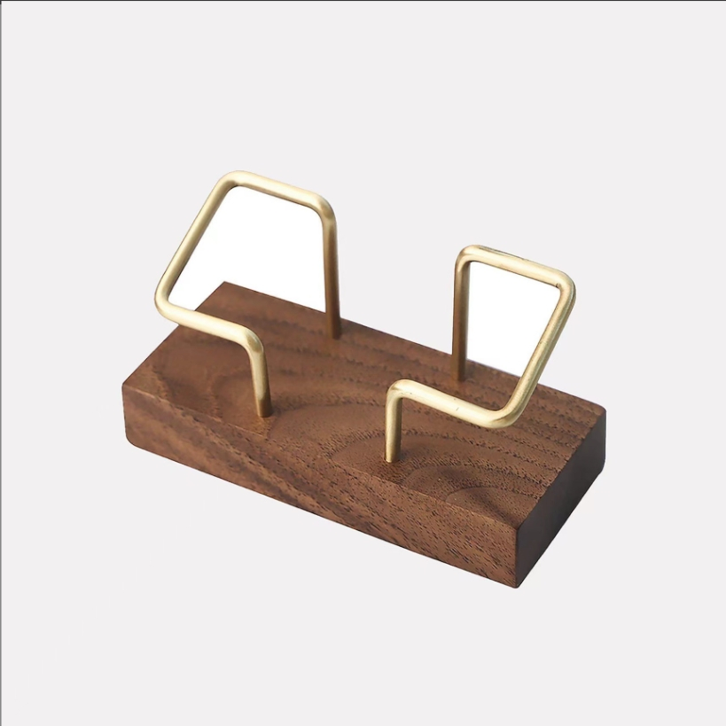 Triangle Vertical Vintage Iron Wood Combined Napkin Holder Wooden Triangle Toilet Paper Storage Rack