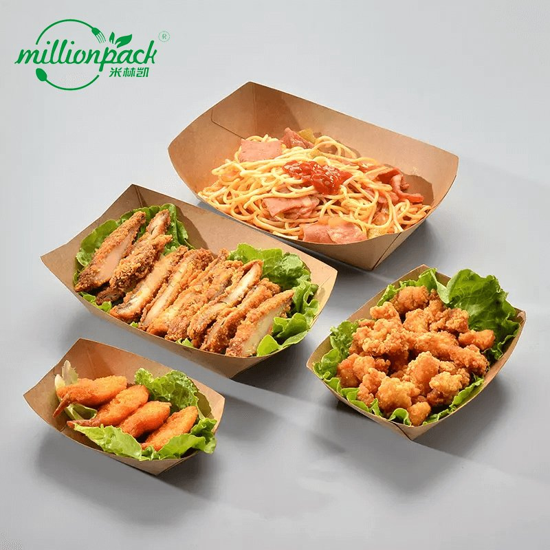 Disposable Kraft Food Tray for Concession Stand Festival and Fair Use