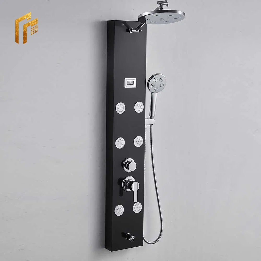 Massage Rain Bath Shower Panel Kit with Body Jet