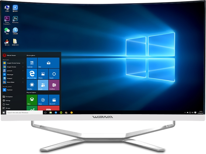 All-in-One Gaming Desktop Computer with 23.8 Inch Full HD Monitor and Windows System