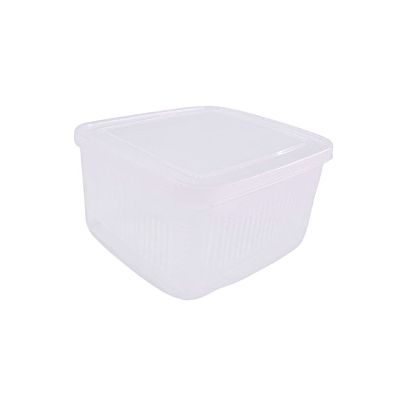 1.1L Stackable Crisper Refrigerator Organizer Bin Transparent Plastic Food Storage Containers