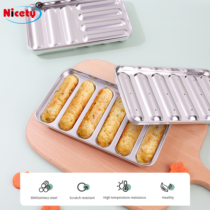 Non-Stick, DIY Children&Prime Hot Dogs Baking Mold for Egg Sausage and Baby&Prime Supplementary Sausage Mold Stainless Steel Sausage Mold