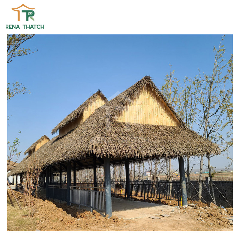 Plastic Simulated Artificial Thatch Roof Gazebo Synthetic Thatch Roofing with Fire Resistance