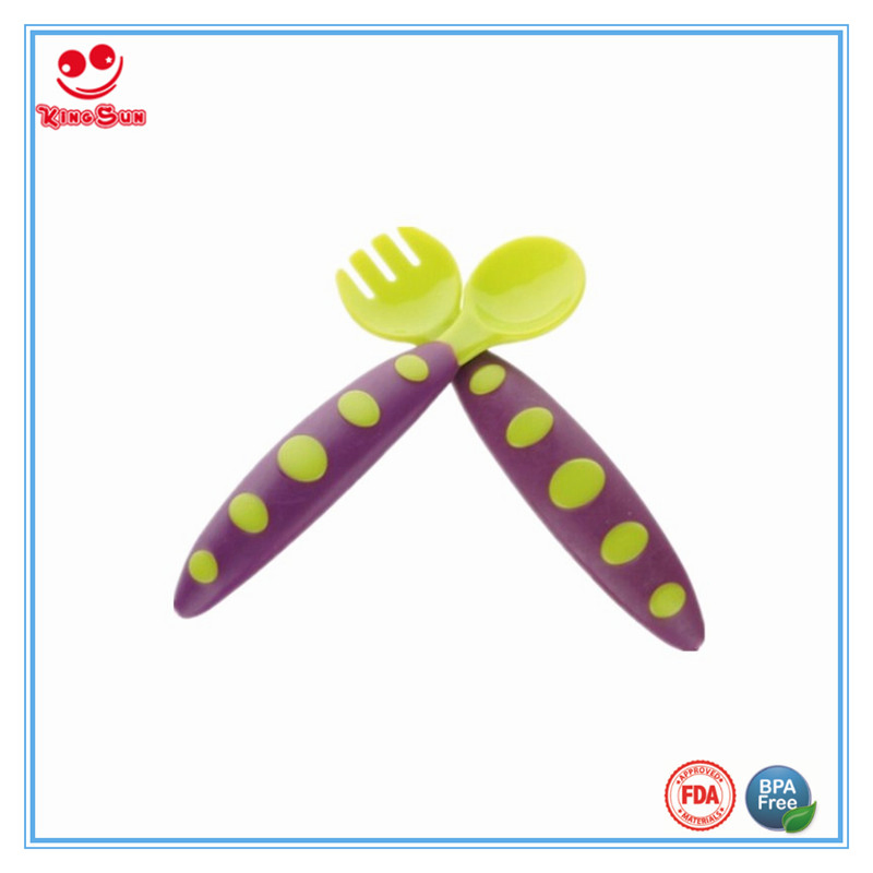 Vibrant Baby Feeding Set with Colorful Plastic Soup Spoons