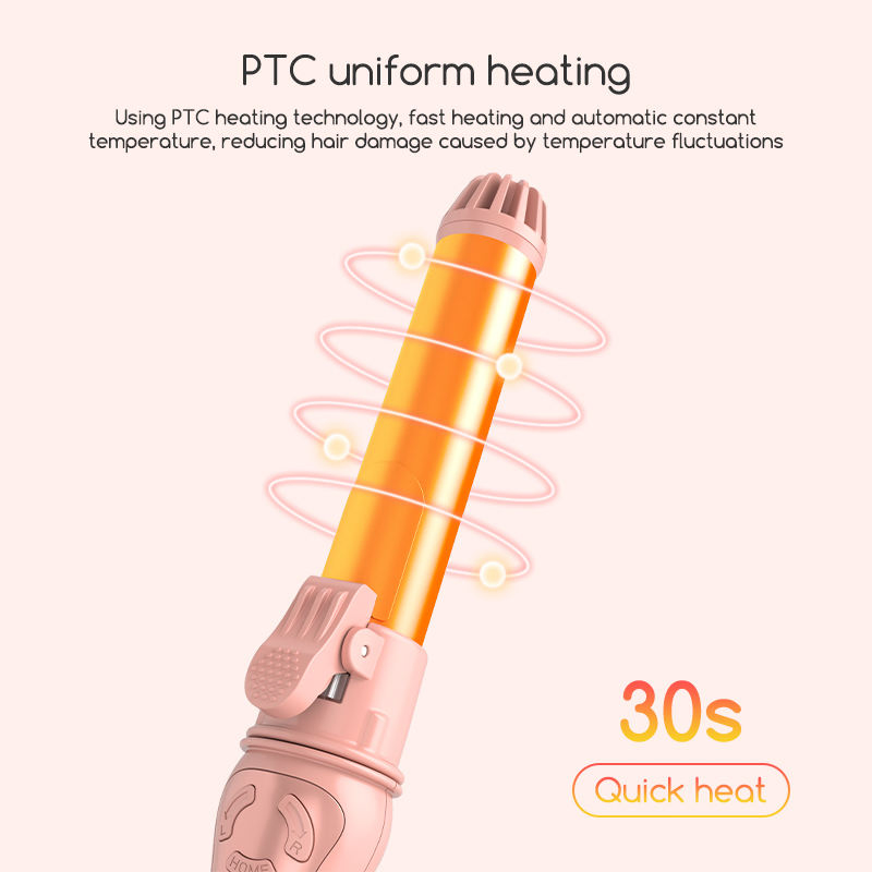 Wholesale Pink Big Wave Professional Ceramic Coating Auto Spin Electric Hair Curler