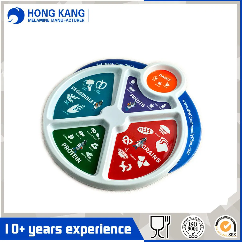 8.75 Inch Melamine Divided Plate