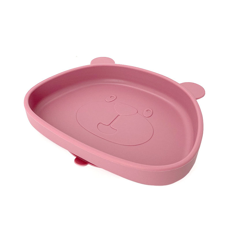 100% Food-Grade Kids Silicon Feeding Set Nordic Design BPA Free Baby Feeding Supplies Set Bear Divided Plates