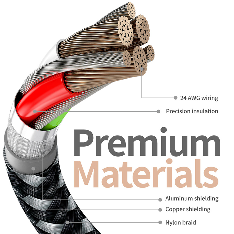 Прочный нейлоновый кабель Lightning 3FT/6FT/10FT