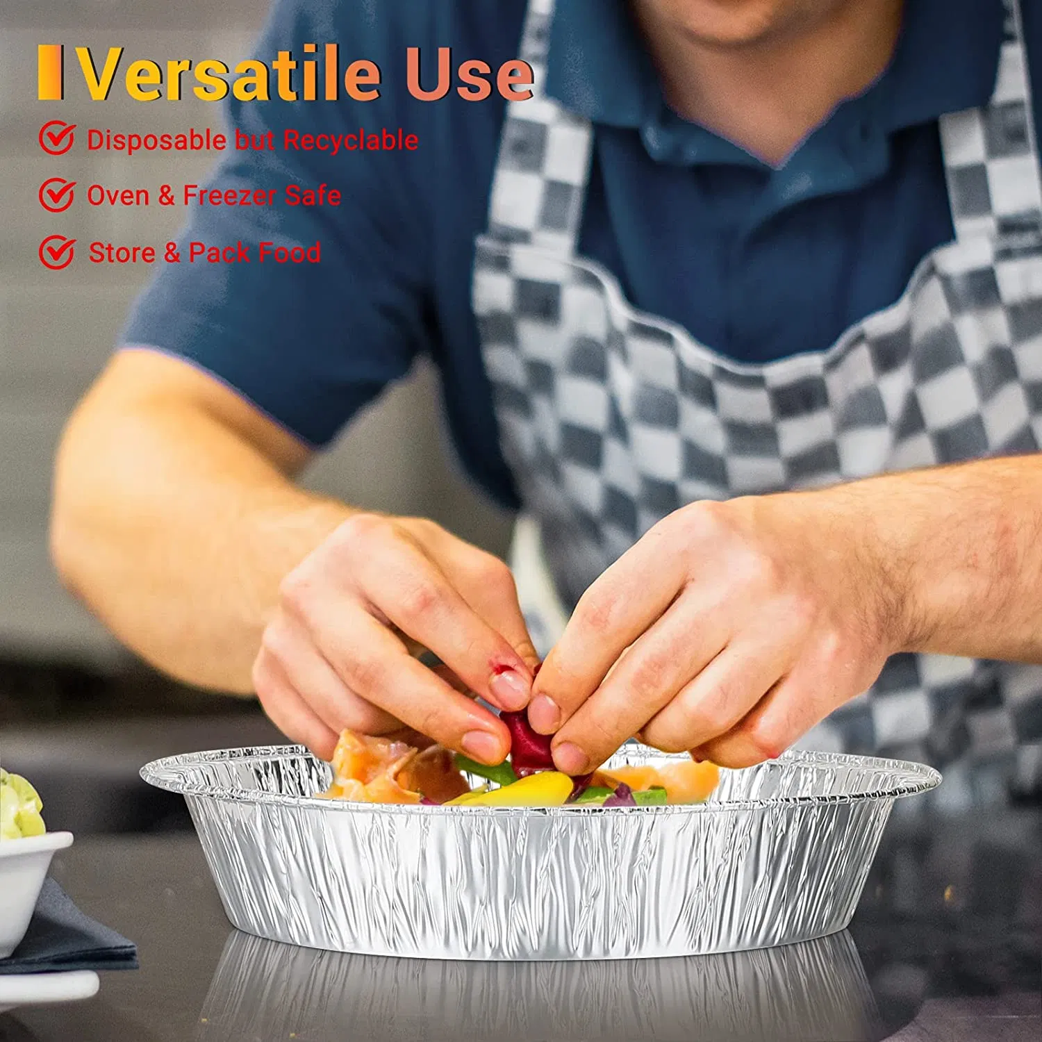 Disposable Silver Foil Food Platters Aluminium Foil Plates Fish Trays