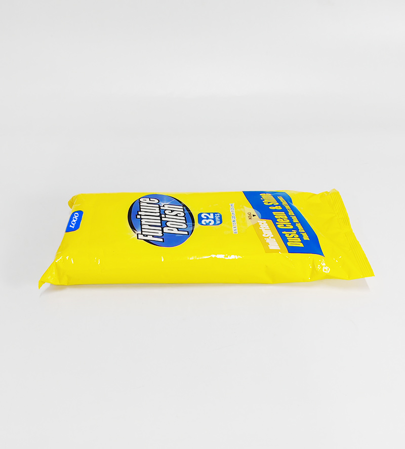 Wood Furniture Cleaning Wipes for Granite, Metal, Glass with Orange Fragrance