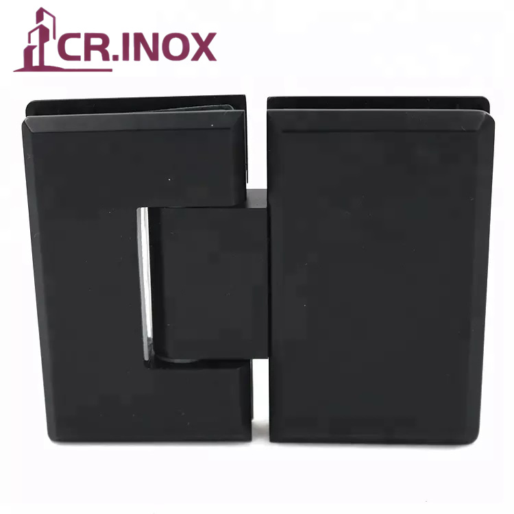 Matt Black Shower Door Hinges Wall to Glass Frameless Glass Hardware Shower Door Pivot Fixing Hinges
