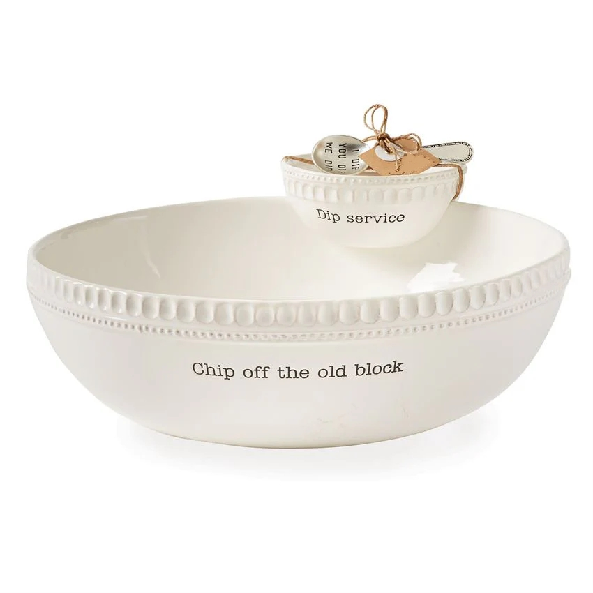 Silver Spoon Chip and DIP Potato Chip Bowl