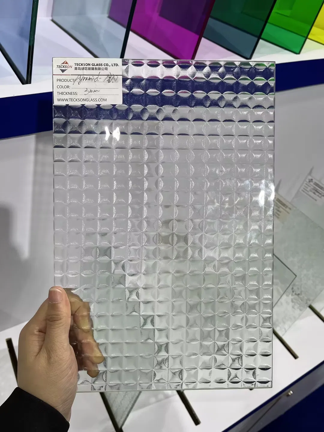 3-8mm Clear Nashiji Karatachi Flora Moru Diamond Patterned Textured Manufacturers Glass