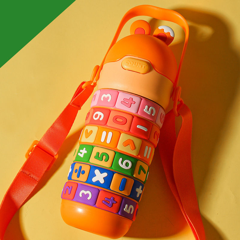 Food-Grade Thermal 316 Stainless Steel Cup Bottle for Children Leak-Proof with Soft Straw Lightweight BPA Free Ideal for School Outdoor Daily Hydration