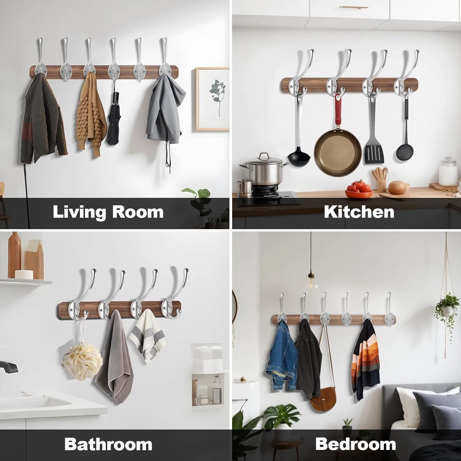 Mdyg222sn Die-Cast Zinc Coat Hook, Satin Nickel Finish