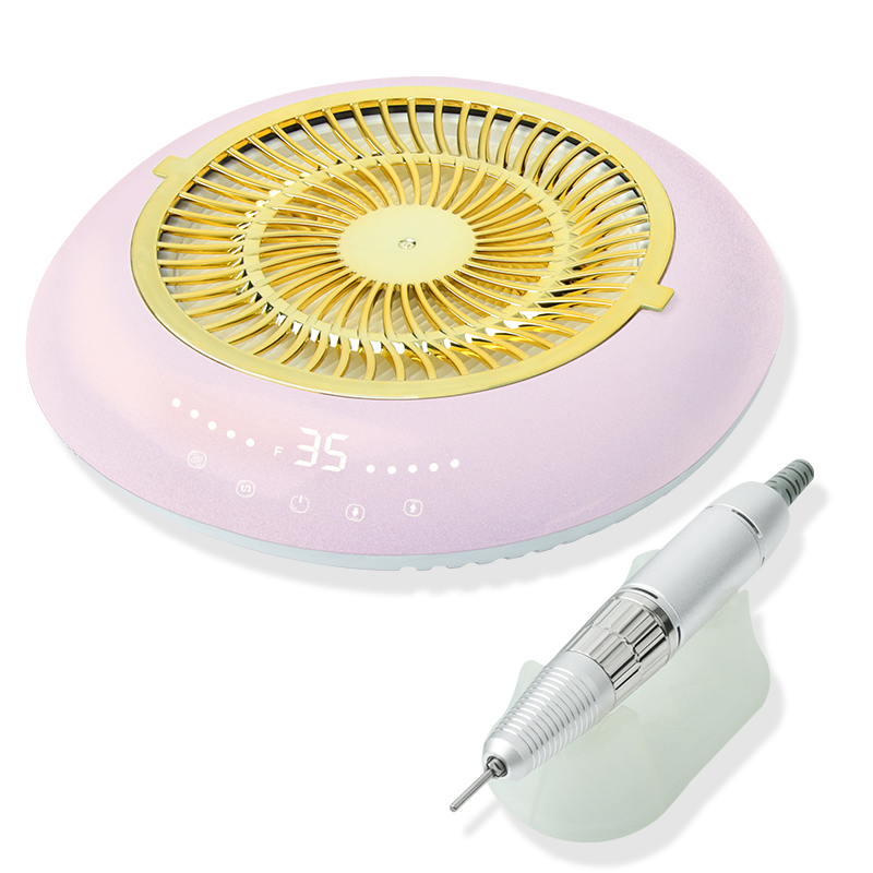 Professional Electric Strong Suction Nail Dust Collecter 60W with Drill Handpiece