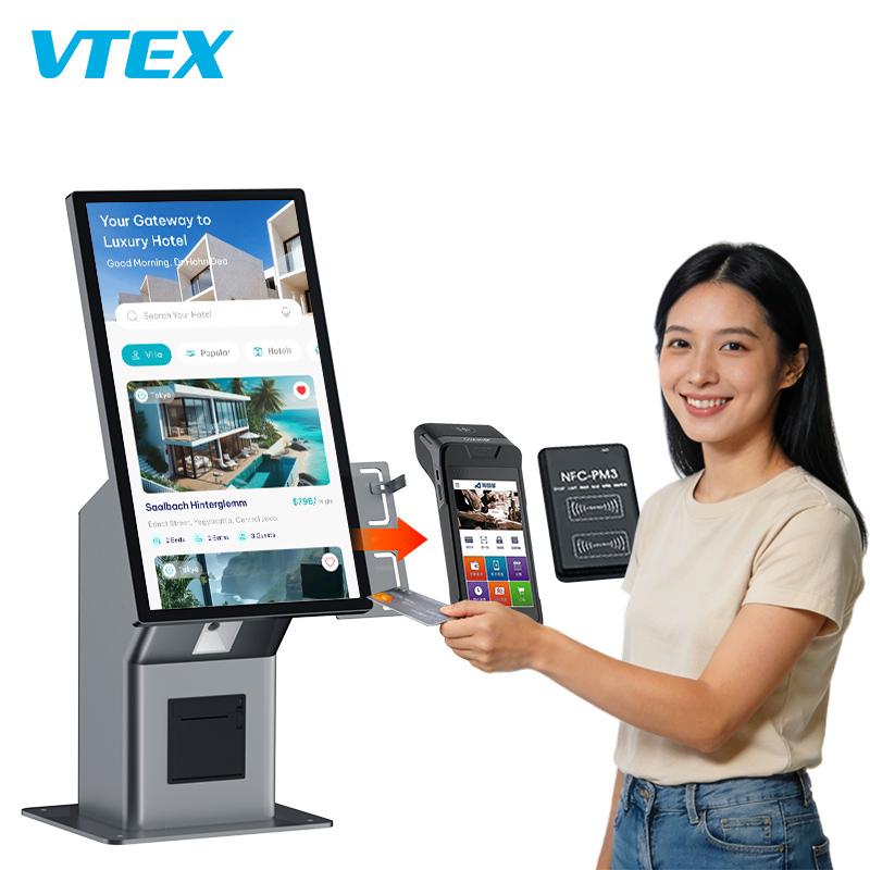 15.6 21.5 23.8 Inch Touch Screen Android NFC Card Reader Win Food Self Service Ordering Kiosk
