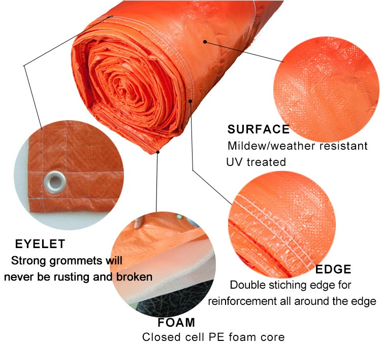 10*20ftwinter HDPE Enclosure Insulated Tarp with Foam