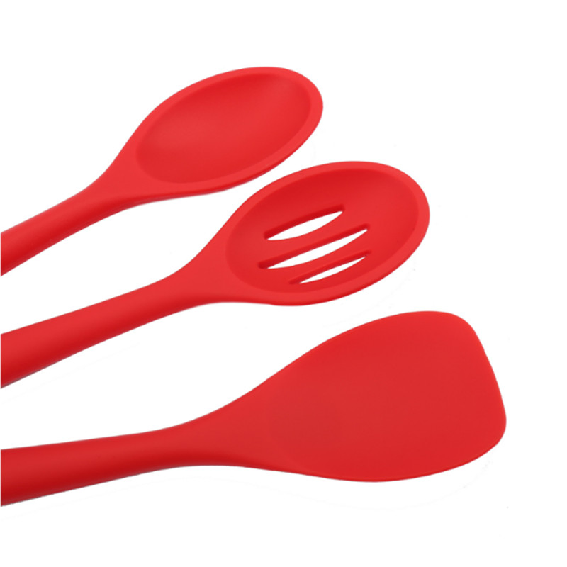 High Quality Red FDA Silicone Kitchen 5PCS Cookware Set Family Pack