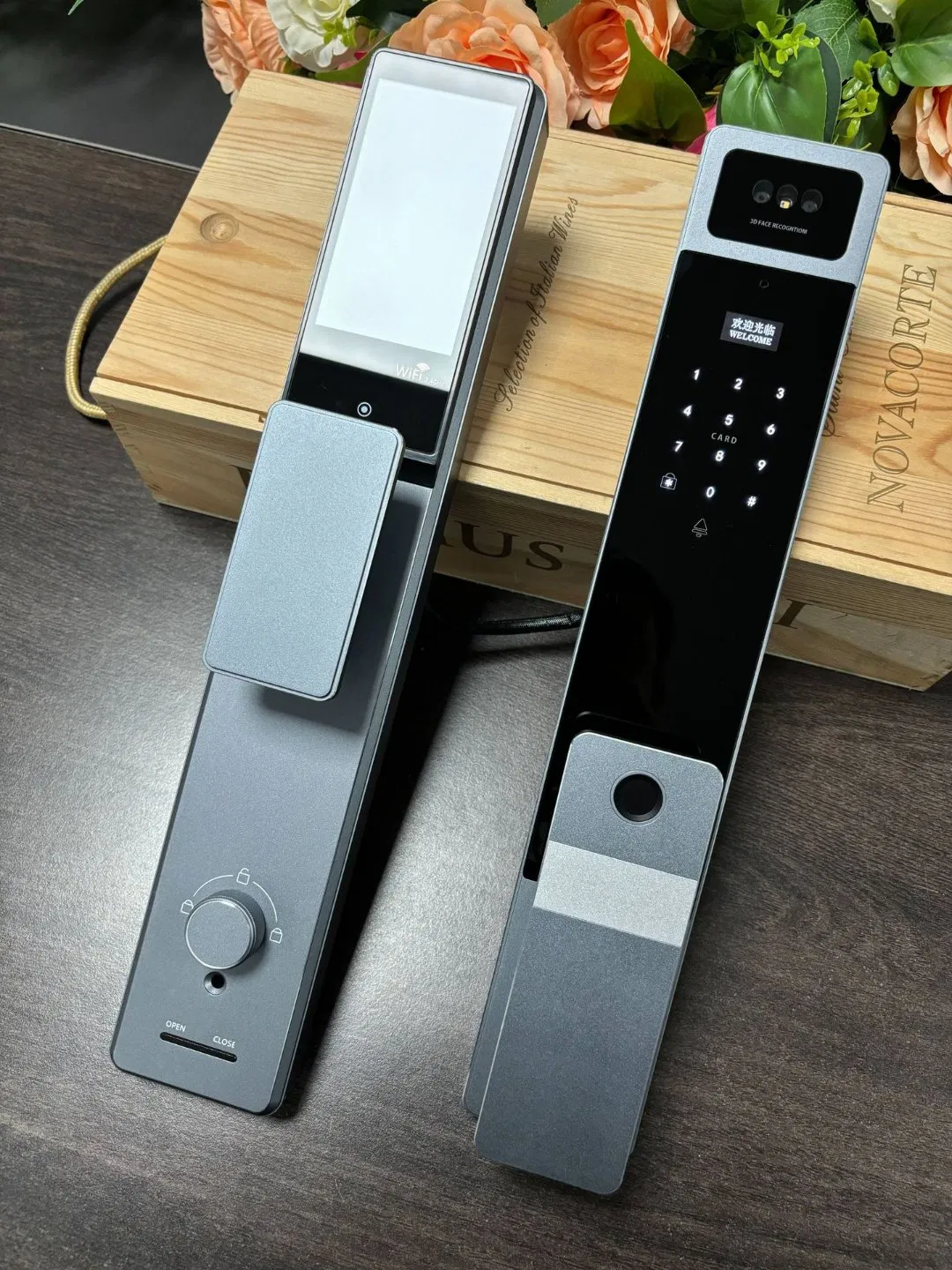 Intelligent Biometric Tuya Aluminium CNC Visual Intercom Smart Lock 3D Face Recognition