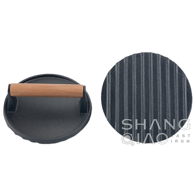 Pre-Seasoned Cast Iron Smash Burger Press Hamburger Smasher Grill