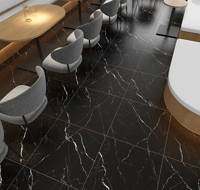 Черная керамическая плитка 600x600 матовая глянцевая