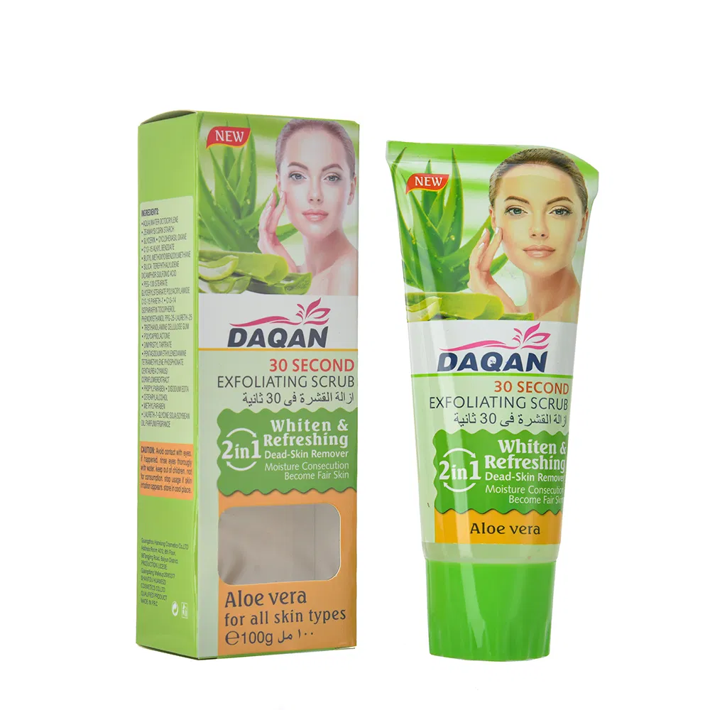 Daqan Aloe Vera Facial & Body Scrub Cream Brightening & Revitalizing Exfoliating Gel