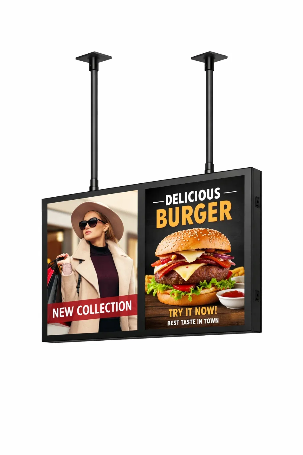 86-дюймовый подвесной цифровой дисплей для витрин и магазинов