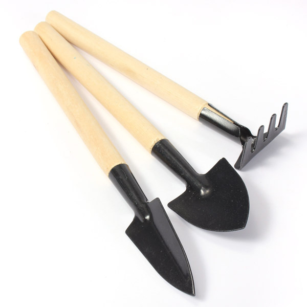 3 PCS Mini Garden Hand Tool Kit Shovel Spade