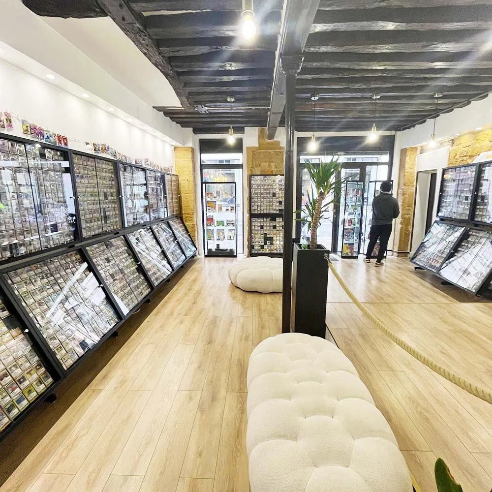 Safe Floor-Standing Customized Size Card Display Case for Creative and Cultural Store