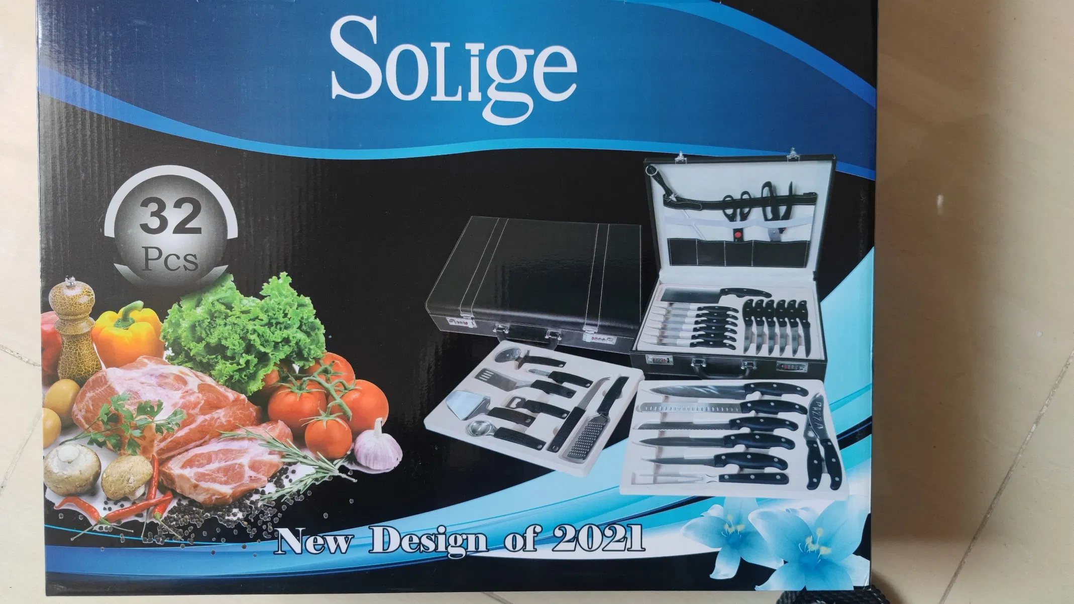 Набор кухонных ножей 32 предмета, нержавеющая сталь