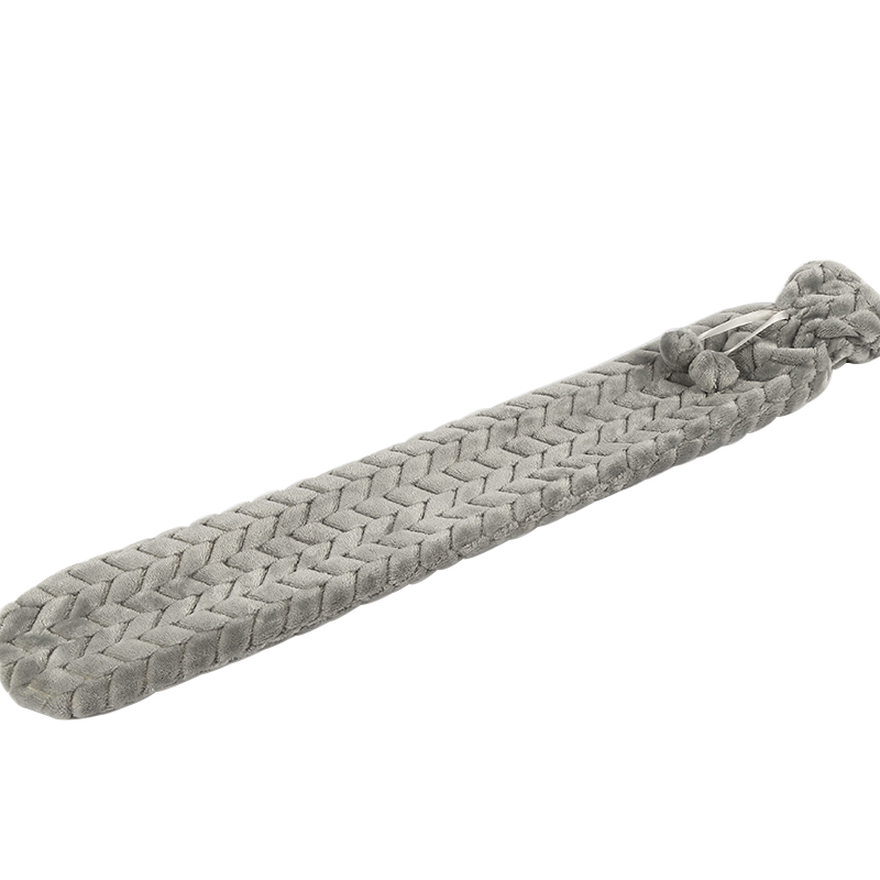 Super Soft Flannel Covered Rubber Long Hot Water Bottle 2L with Pompoms