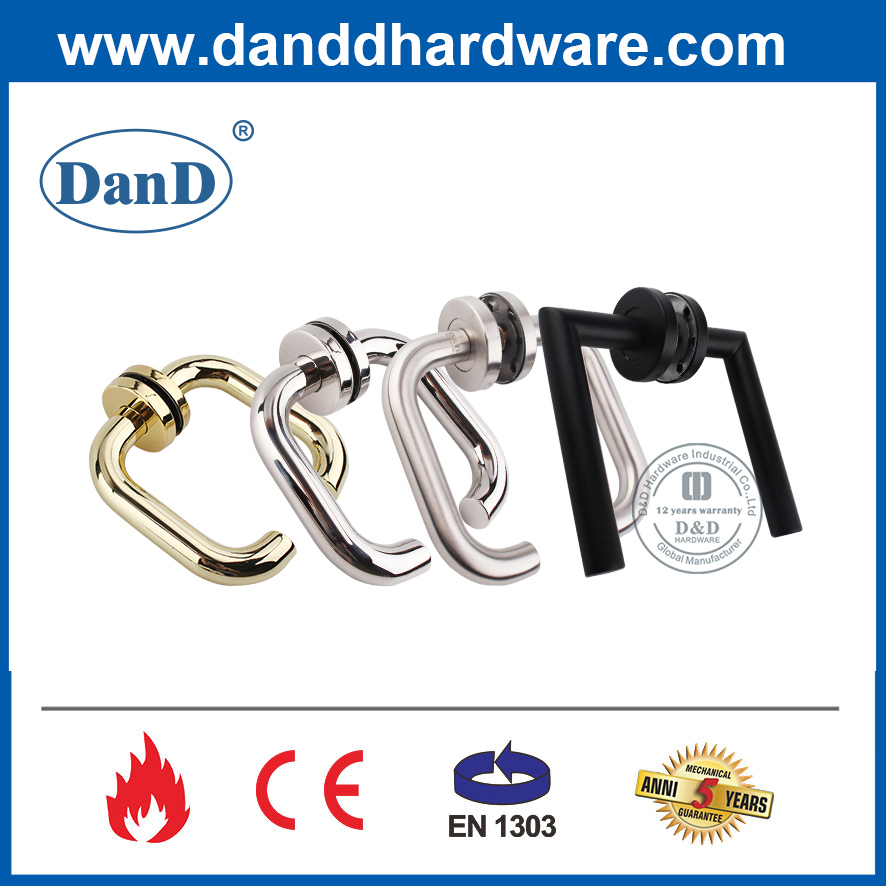 En1906 Stainless Steel Modern Fire Rated Interior Door PVD Gold Lever Handles