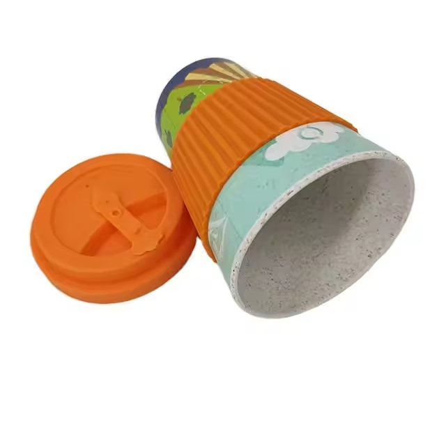 Biodegradable Wholesale Price Custom Printed Non-Toxic Bamboo Fiber Takeaway Coffee Cup Mug