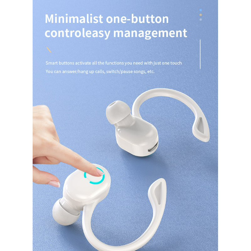 Wireless S10 Headphones with Mic Single in-Ear Sports Waterproof Earbuds Handsfree Earphone