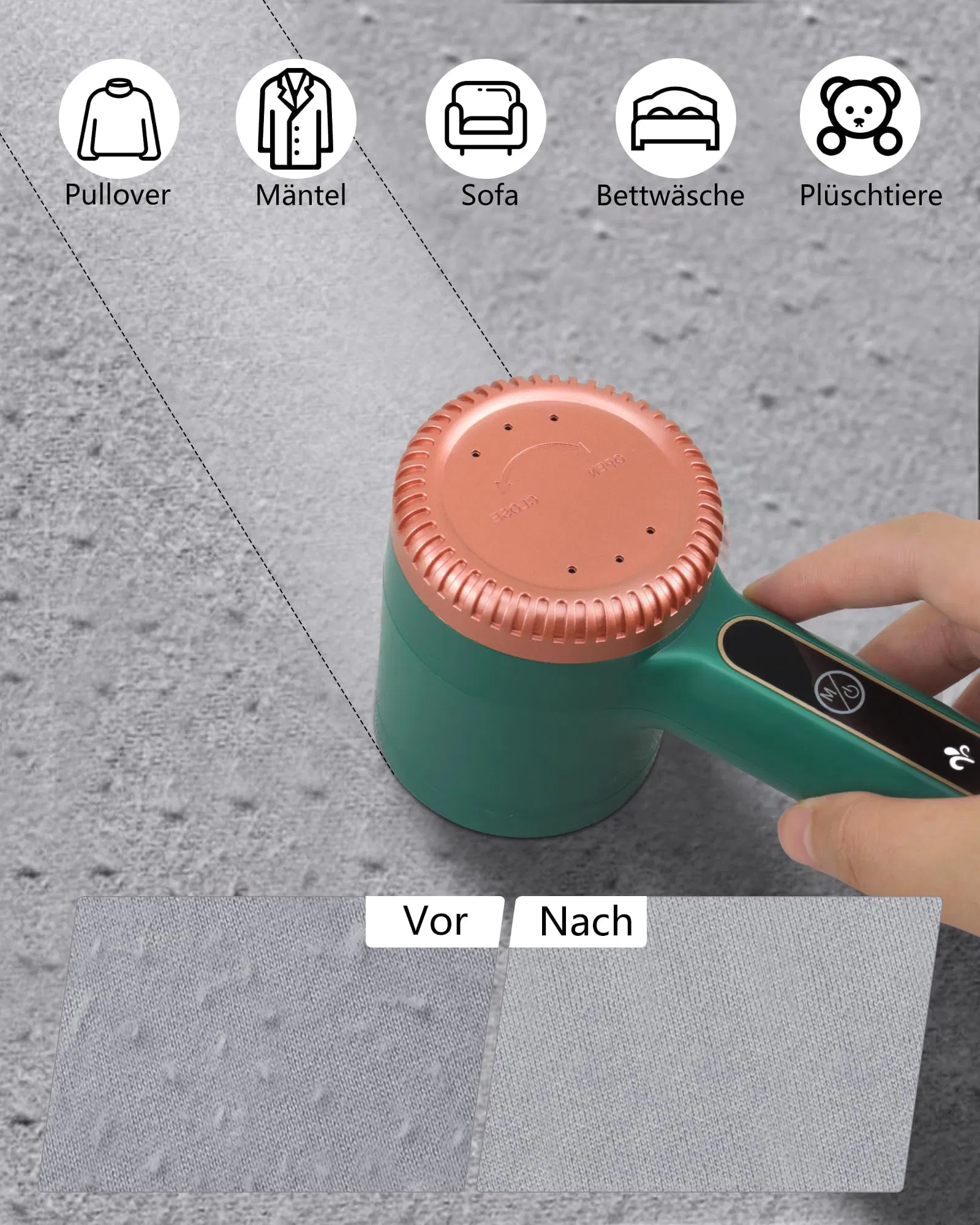 3-Speeds Fuzz Clothes 2 Extra 6-Leaf-Blades Rechargeable Fabric Shaver Electric Lint Remover