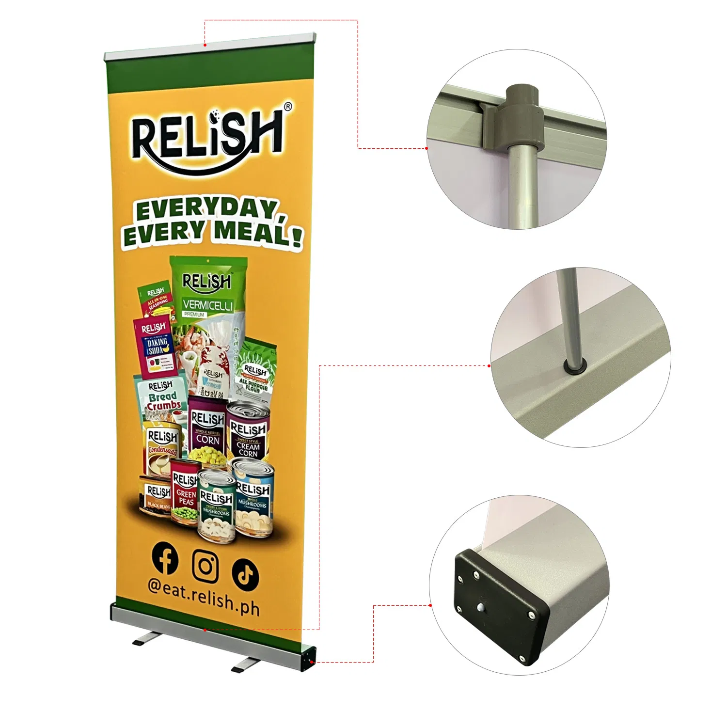 60X160cm Iron Exhibition Booth Leading Roll up Display Banner