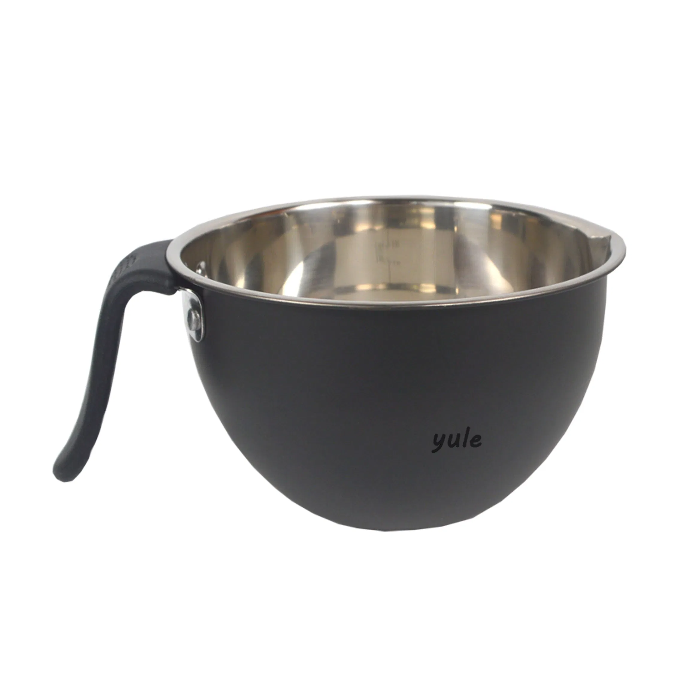 USA Holiday Present 3 PCS 1.5/3.0/5.0qt Food Grade Material Salad Bowl with Handle Stainless Steel Mixing Bowls Set