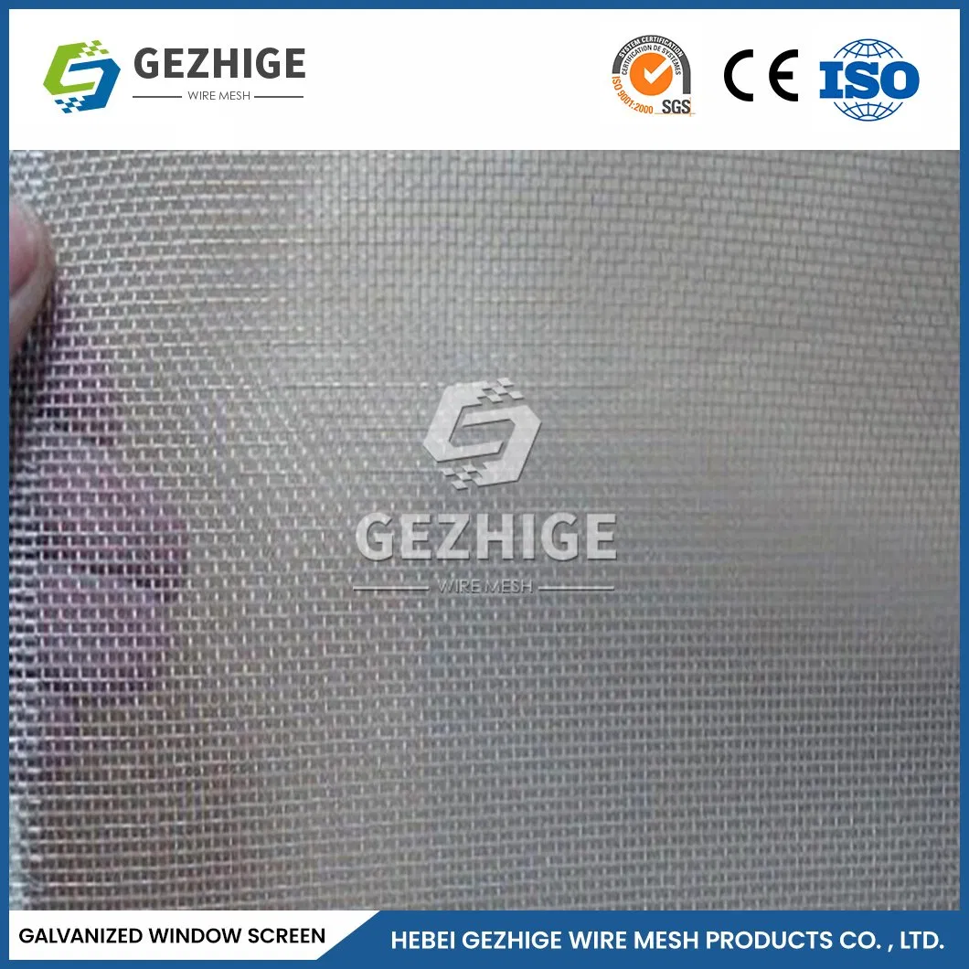 Gezhige OEM Custom Collapsible Window Screen Wholesalers 16 X 14 Mesh Window Screen China Easy Clean Window Screen with Galvanized Steel Frame