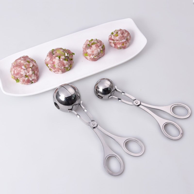 Stainless Steel Meatball Maker Non-Stick Fish Ball Clip Kitchen Meatball Shrimp Pill