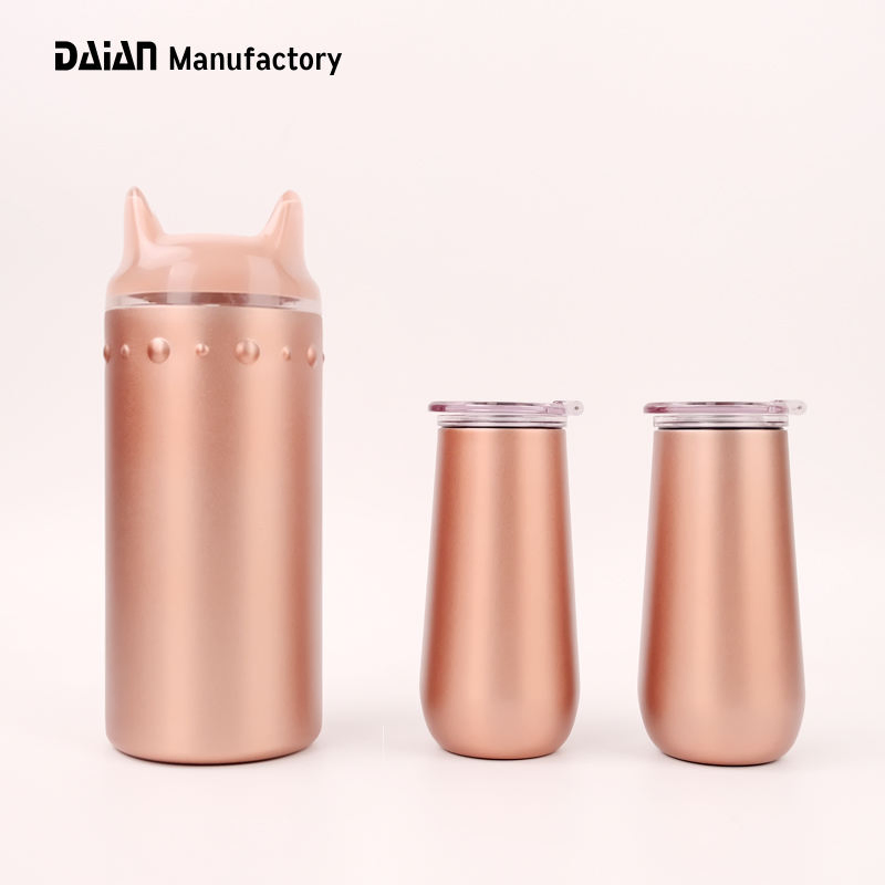 Daian 2022 New Products Catiao Design Double Wall Vacuum Suitable 750ml Bottle Ice Cooler Champagne Wine Chiller Bucket