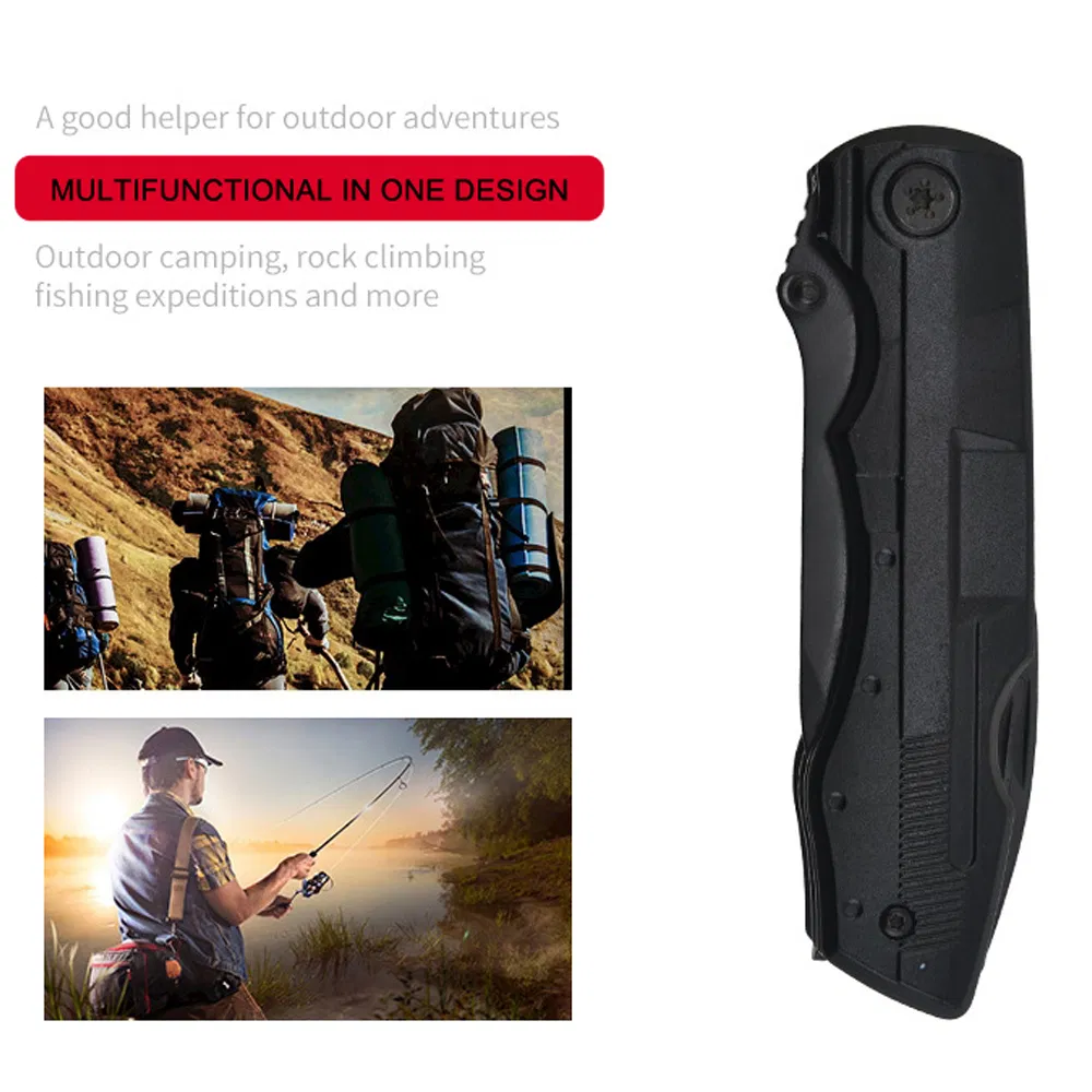 Мультитул с ножом и плоскогубцами, черное покрытие