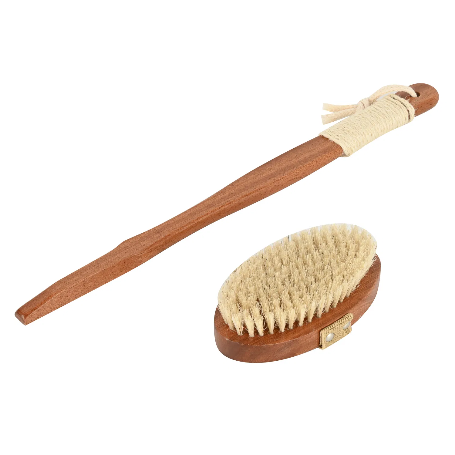 Wooden Bath Brush, Bamboo Long Handle Back Scrubber Brush, Dry Body Brush, Eco Friendly Bath Brush, Body Washing Brush, Natural Body Brush