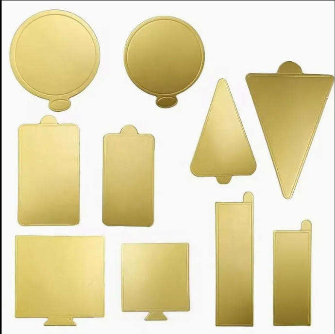 Factory Offer Fancy Miny Baking Small Cake Board Tray Gold Sliver White Black