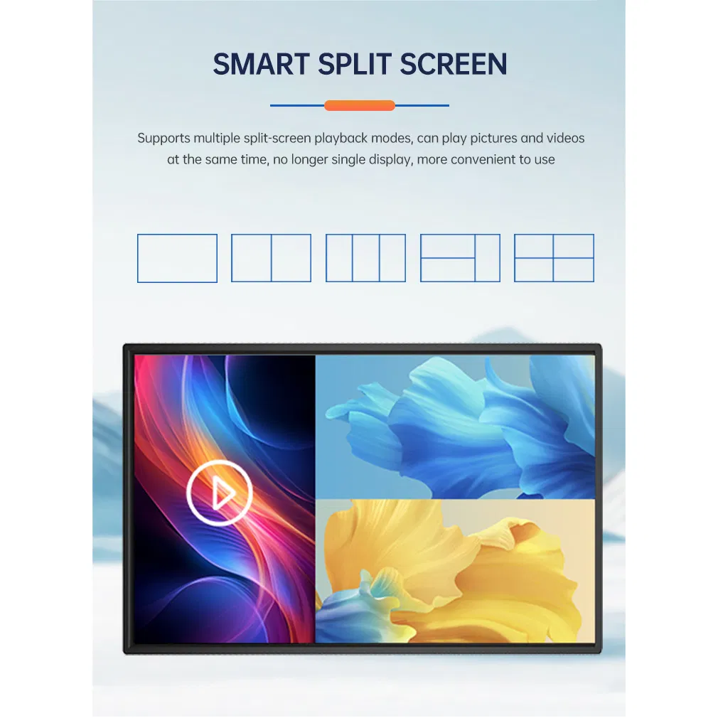 Advertising Machine Wall Mount Digital Screen Terminal Slim Panel Advertising Display