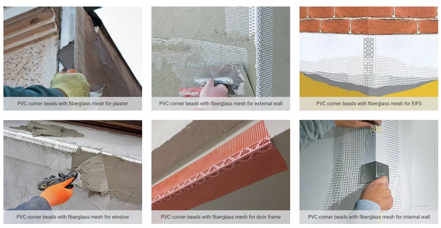 Durable PVC Coner Bead with Fiberglass Mesh for Drywall Protection 2.5m 3m