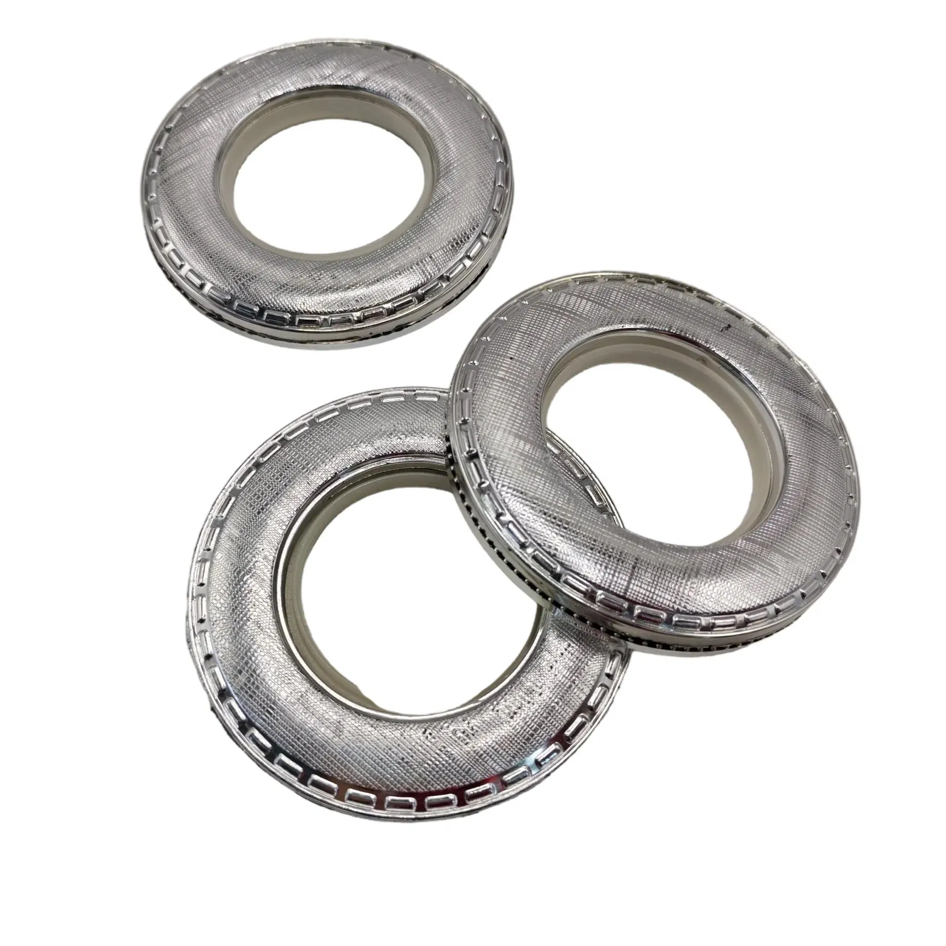 Durable Roman Curtain Hangers with Reinforced Plastic Eyelets Roman Rod Ring