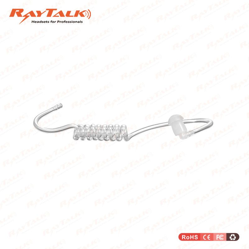 Transparent Coil Acoustic Air Tube Earplug with Copper Ring for Two-Way Radio Walkie Talkie Earpiece Earbud Headset Accessories Tube