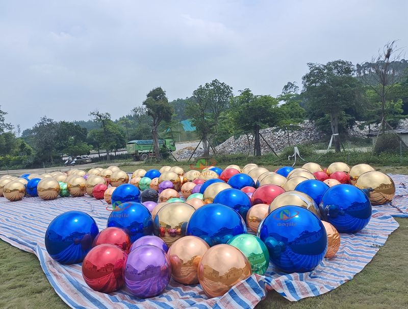 Wedding Stage Decoration Large Giant Laser Inflatable Mirror Ball Disco Inflatable Mirror Ballinred Blue Gold Green Black