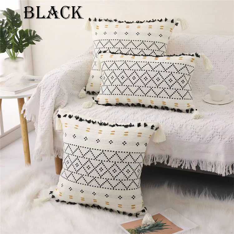 Light Luxury Cotton Tassel Pillowcase Comfortable Modern Simplicity Detachable Pillowcase